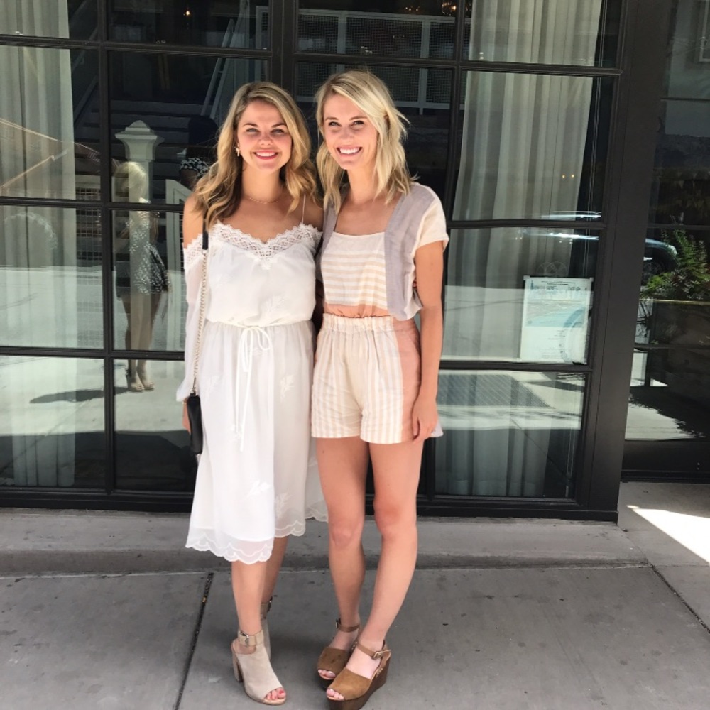 Linen cross-back romper